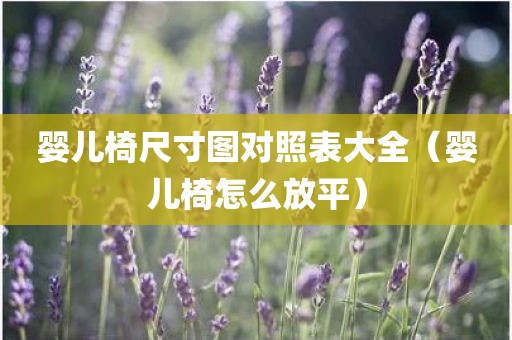 婴儿椅尺寸图对照表大全（婴儿椅怎么放平）