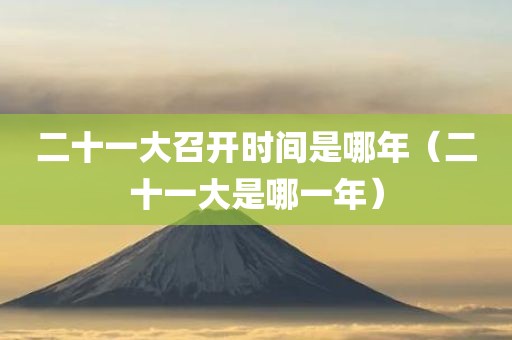 二十一大召开时间是哪年（二十一大是哪一年）