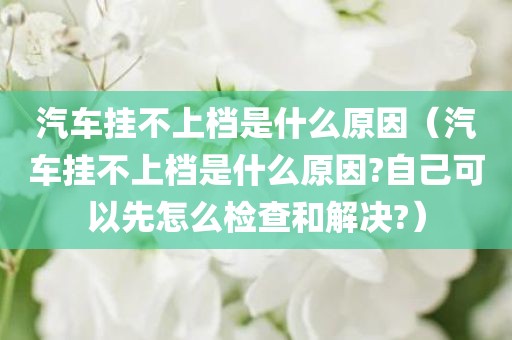 汽车挂不上档是什么原因（汽车挂不上档是什么原因?自己可以先怎么检查和解决?）