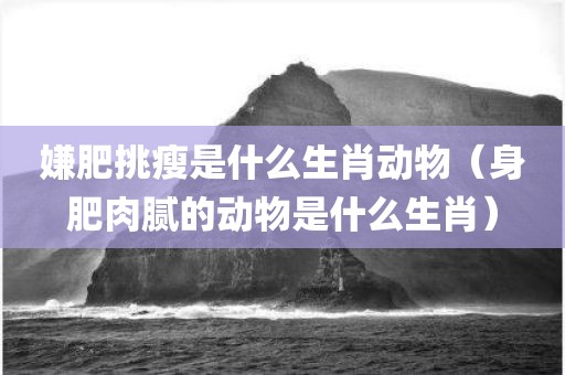 嫌肥挑瘦是什么生肖动物(身肥肉腻的动物是什么生肖)