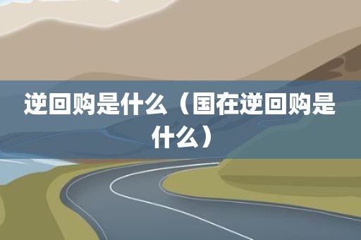 逆回购是什么（国在逆回购是什么）