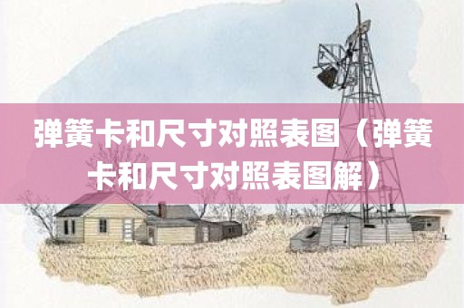 弹簧卡和尺寸对照表图（弹簧卡和尺寸对照表图解）