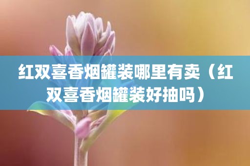 红双喜香烟罐装哪里有卖（红双喜香烟罐装好抽吗）