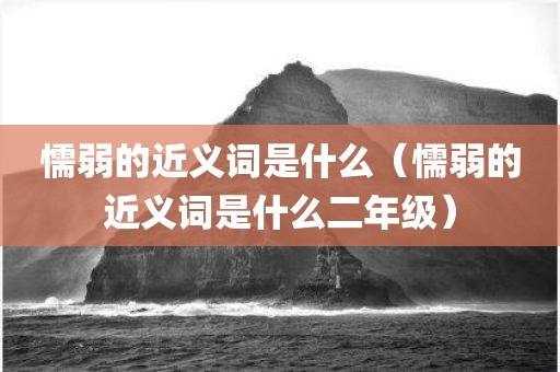 懦弱的近义词是什么(懦弱的近义词是什么二年级)