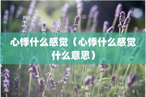 心悸什么感觉（心悸什么感觉什么意思）
