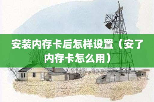 安装内存卡后怎样设置（安了内存卡怎么用）