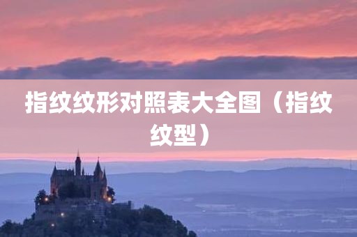 指纹纹形对照表大全图（指纹纹型）