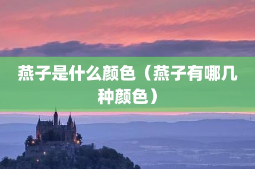 燕子是什么颜色（燕子有哪几种颜色）