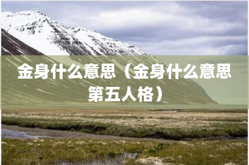金身什么意思（金身什么意思第五人格）