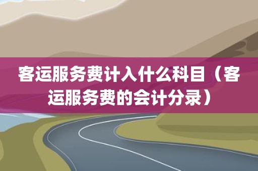 客运服务费计入什么科目（客运服务费的会计分录）