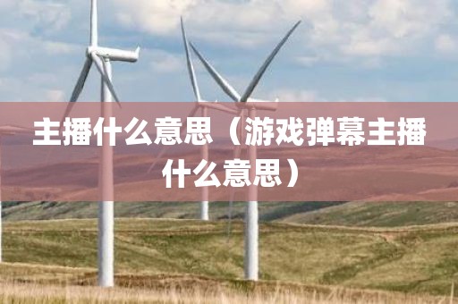 主播什么意思（游戏弹幕主播什么意思）