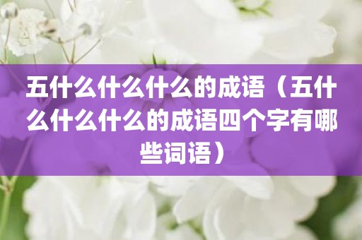 五什么什么什么的成语（五什么什么什么的成语四个字有哪些词语）