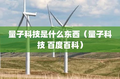 量子科技是什么东西（量子科技 百度百科）