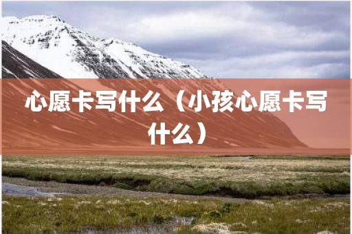 心愿卡写什么（小孩心愿卡写什么）