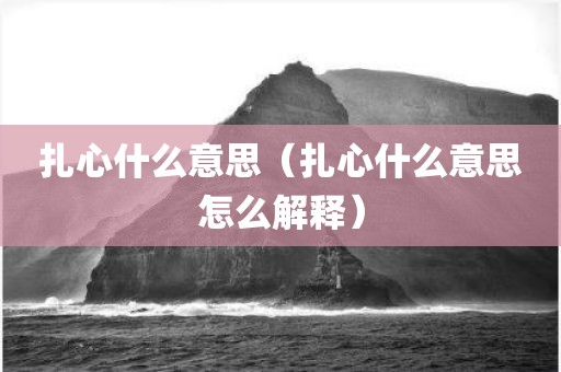 扎心什么意思（扎心什么意思怎么解释）