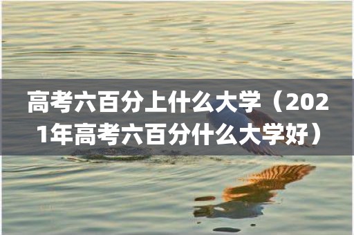 高考六百分上什么大学（2021年高考六百分什么大学好）