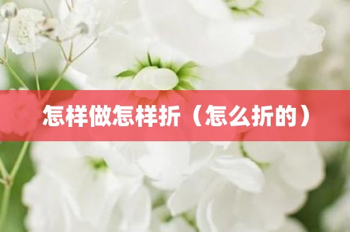 怎样做怎样折（怎么折的）