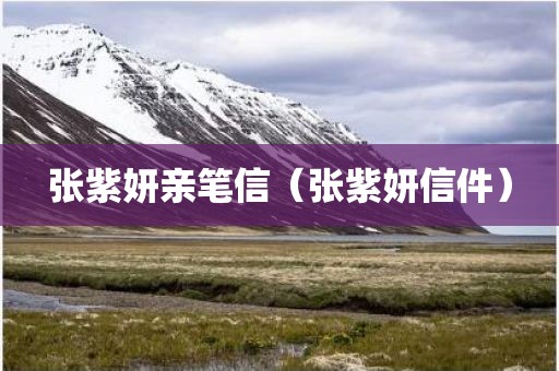 张紫妍亲笔信(张紫妍信件)