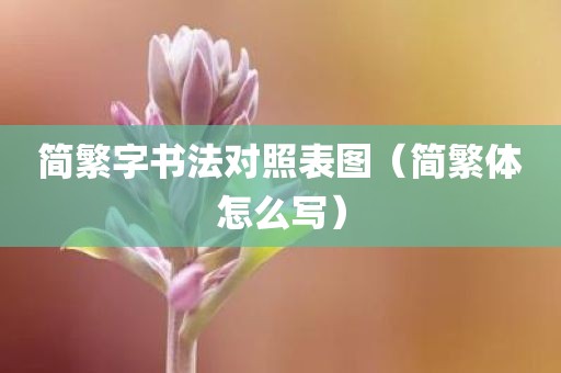 简繁字书法对照表图（简繁体怎么写）