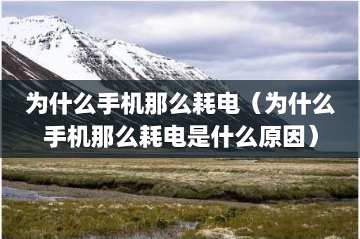 为什么手机那么耗电（为什么手机那么耗电是什么原因）