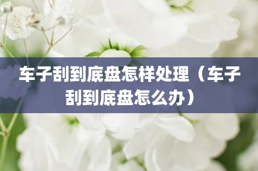 车子刮到底盘怎样处理（车子刮到底盘怎么办）