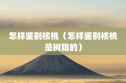怎样鉴别核桃（怎样鉴别核桃是树脂的）