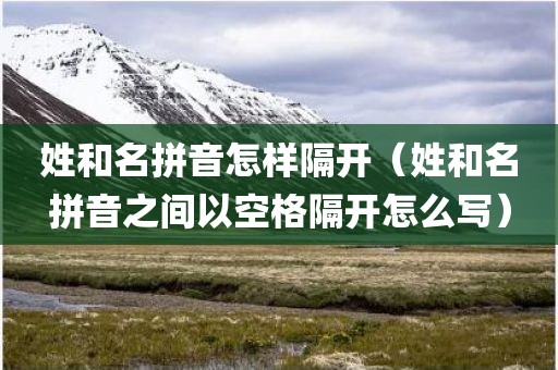 姓和名拼音怎样隔开（姓和名拼音之间以空格隔开怎么写）