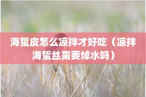 海蜇皮怎么凉拌才好吃（凉拌海蜇丝需要焯水吗）