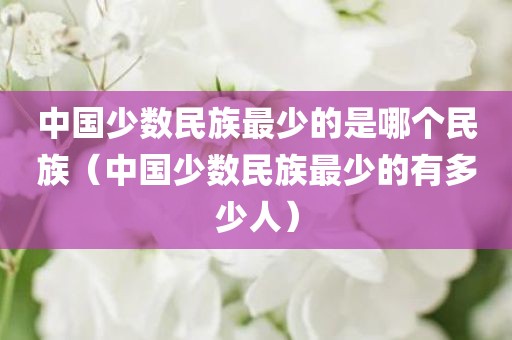 中国少数民族最少的是哪个民族（中国少数民族最少的有多少人）