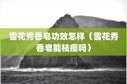 雪花秀香皂功效怎样（雪花秀香皂能祛痘吗）