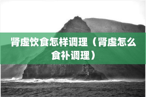 肾虚饮食怎样调理（肾虚怎么食补调理）