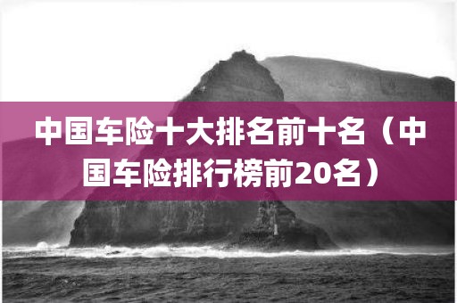 中国车险十大排名前十名（中国车险排行榜前20名）