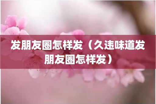 发朋友圈怎样发（久违味道发朋友圈怎样发）