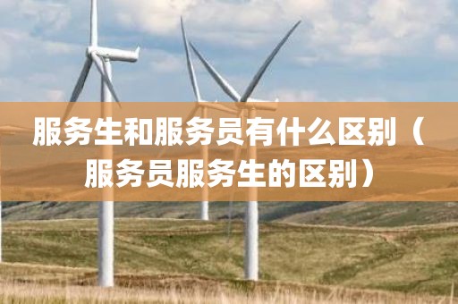 服务生和服务员有什么区别（服务员服务生的区别）
