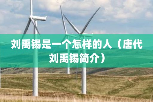 刘禹锡是一个怎样的人（唐代刘禹锡简介）