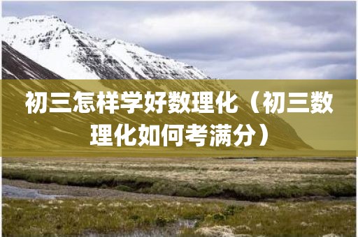初三怎样学好数理化（初三数理化如何考满分）