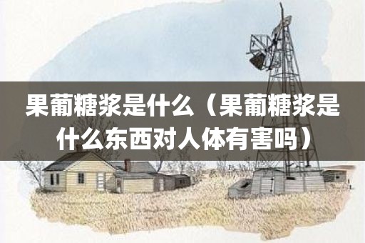 果葡糖浆是什么（果葡糖浆是什么东西对人体有害吗）