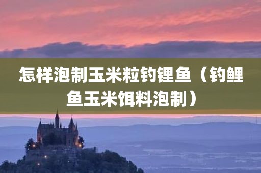 怎样泡制玉米粒钓锂鱼（钓鲤鱼玉米饵料泡制）