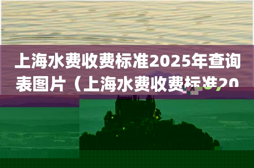 上海水费收费标准2025年查询表图片（上海水费收费标准2020）
