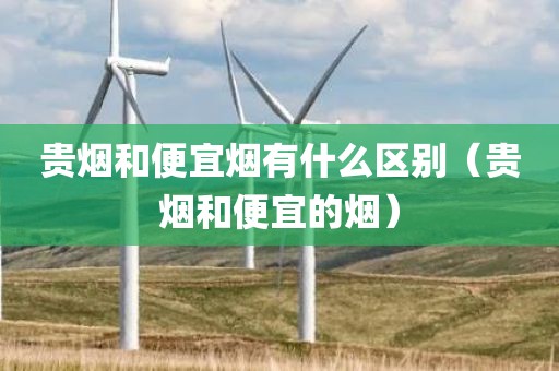 贵烟和便宜烟有什么区别(贵烟和便宜的烟)