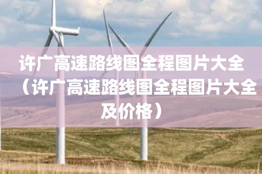 许广高速路线图全程图片大全（许广高速路线图全程图片大全及价格）