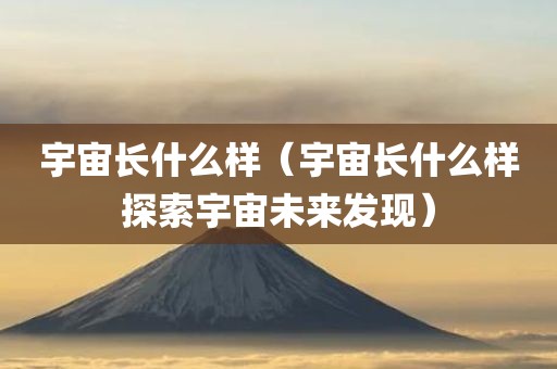 宇宙长什么样（宇宙长什么样探索宇宙未来发现）