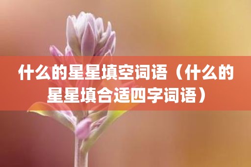 什么的星星填空词语（什么的星星填合适四字词语）