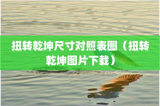 扭转乾坤尺寸对照表图（扭转乾坤图片下载）