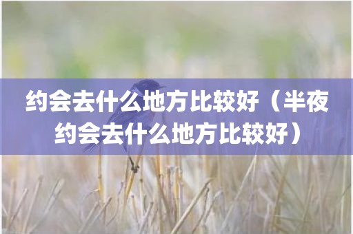 约会去什么地方比较好（半夜约会去什么地方比较好）