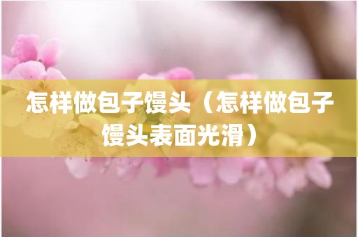 怎样做包子馒头（怎样做包子馒头表面光滑）
