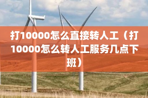 打10000怎么直接转人工（打10000怎么转人工服务几点下班）