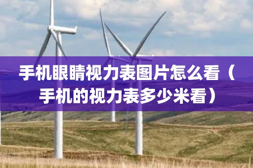 手机眼睛视力表图片怎么看（手机的视力表多少米看）