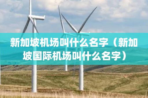新加坡机场叫什么名字（新加坡国际机场叫什么名字）