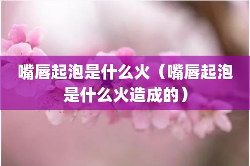 嘴唇起泡是什么火（嘴唇起泡是什么火造成的）